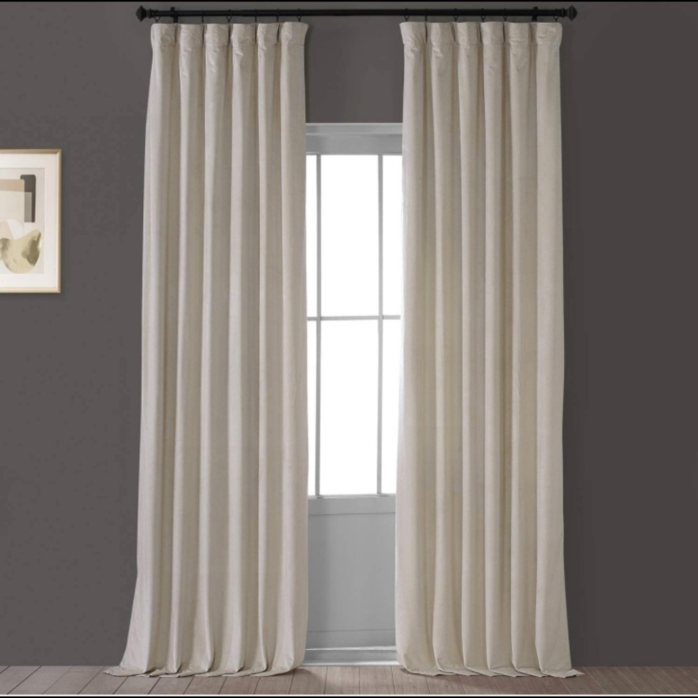 50” x 96” velvet window panel